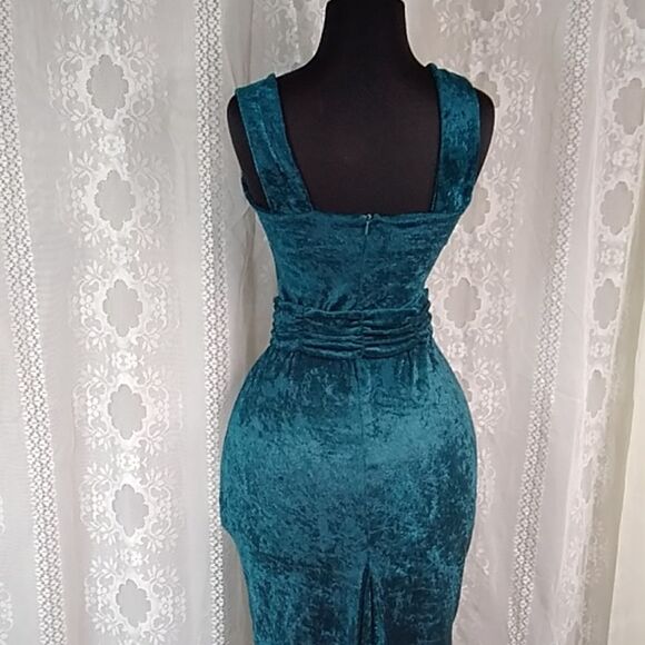 Style Retro Pinup Velvet Women's Dress Size Approximately XS S - Picture 5 of 15